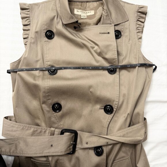 Burberry Sleeveless Trench Coat Dress – Size 38 | Rare, Versatile & Elegant - Picture 4 of 9